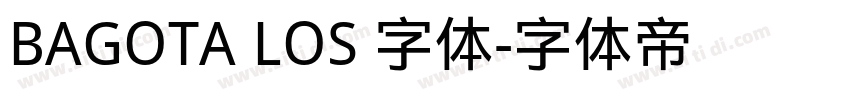BAGOTA LOS 字体字体转换
